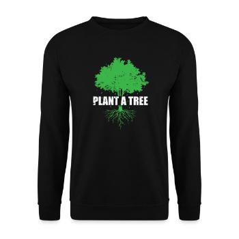 Planter un arbre Protection de l’environnement Planète Terre - Sweat-shirt Unisexe - noir - Devant - Alina (178cm) & Michal (187cm)