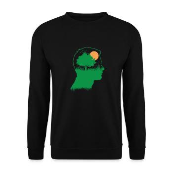 Pensez à l’environnement et à la nature Planète Terre - Sweat-shirt Unisexe - noir - Devant - Alina (178cm) & Michal (187cm)