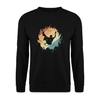 Artistic Jump Parkour Jump Sport Training - Unisex Sweatshirt - black - Front - Alina (178cm) & Michal (187cm)