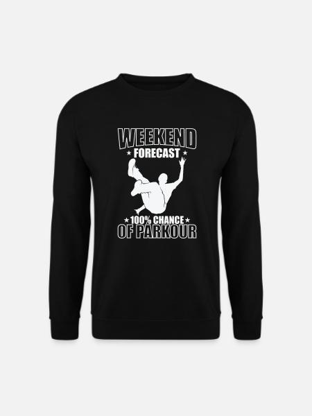 Weekend Forecast 100% Chance of Parkour Sport - Unisex Sweatshirt - black