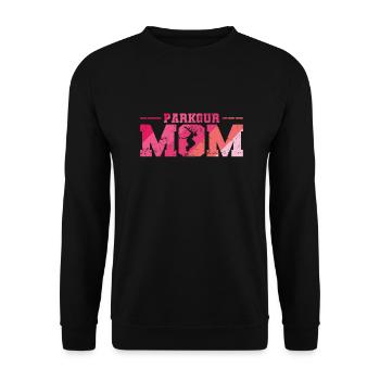 Parkour Mom Sport Training Obstacle - Unisex Sweatshirt - black - Front - Alina (178cm) & Michal (187cm)