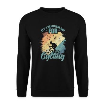 C’est une belle journée pour le cyclisme - Sweat-shirt Unisexe - noir - Devant - Alina (178cm) & Michal (187cm)