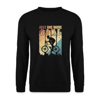 Just One More Bike Cycling Fitness - Unisex Sweatshirt - black - Front - Alina (178cm) & Michal (187cm)