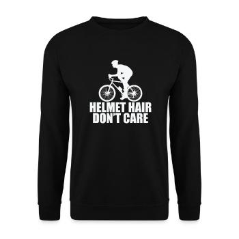 Casque Cheveux Ne se soucie pas Cyclisme Fitness - Sweat-shirt Unisexe - noir - Devant - Alina (178cm) & Michal (187cm)