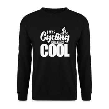 Je faisais du vélo avant que ce soit cool Cyclisme - Sweat-shirt Unisexe - noir - Devant - Alina (178cm) & Michal (187cm)