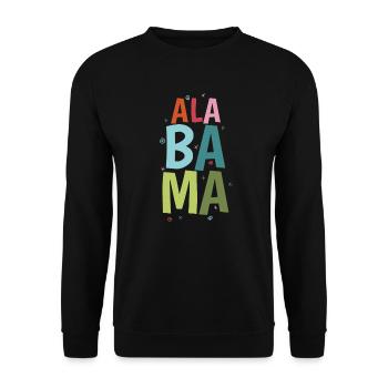 Alabama State America USA - Unisex Sweatshirt - black - Front - Alina (178cm) & Michal (187cm)