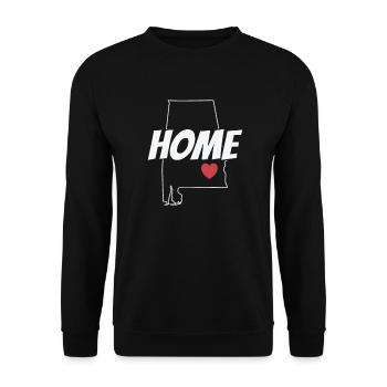 Alabama Home USA America State - Unisex Sweatshirt - black - Front - Alina (178cm) & Michal (187cm)