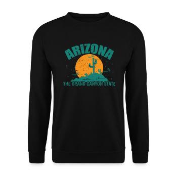 Arizona The Grand Canyon State USA Amerika - Unisex Pullover - Schwarz - Vorne - Alina (178cm) & Michal (187cm)
