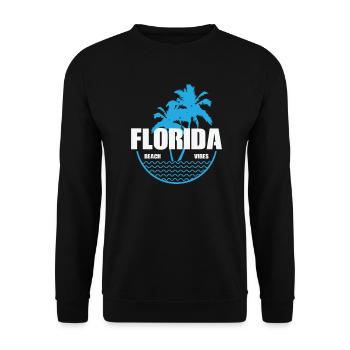 Florida Beach Vibes USA Amérique - Sweat-shirt Unisexe - noir - Devant - Alina (178cm) & Michal (187cm)