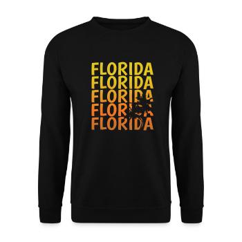 Florida Palmen USA Amerika Bundesstaat - Unisex Pullover - Schwarz - Vorne - Alina (178cm) & Michal (187cm)
