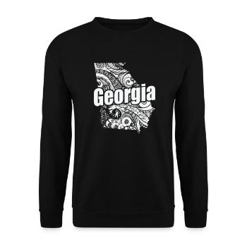 Géorgie États-Unis Amérique État - Sweat-shirt Unisexe - noir - Devant - Alina (178cm) & Michal (187cm)