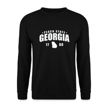 Georgia Peach State1788 USA America - Unisex Sweatshirt - black - Front - Alina (178cm) & Michal (187cm)