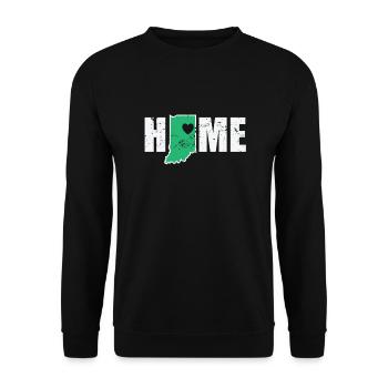Indiana Accueil États-Unis Amérique État - Sweat-shirt Unisexe - noir - Devant - Alina (178cm) & Michal (187cm)