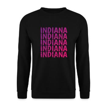 Indiana États-Unis Amérique État - Sweat-shirt Unisexe - noir - Devant - Alina (178cm) & Michal (187cm)