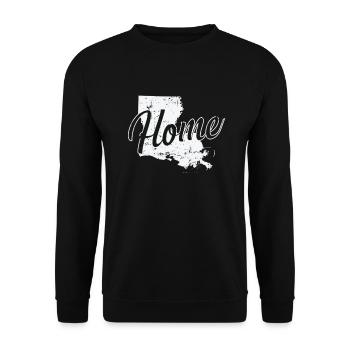Louisiana Home USA America - Unisex Sweatshirt - black - Front - Alina (178cm) & Michal (187cm)