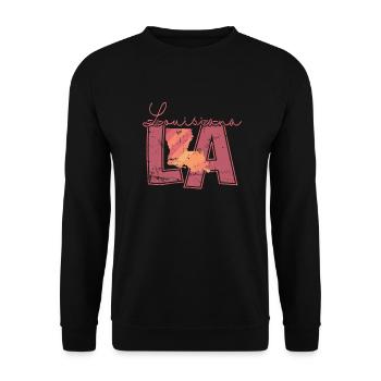 Louisiane LA États-Unis Amérique État - Sweat-shirt Unisexe - noir - Devant - Alina (178cm) & Michal (187cm)
