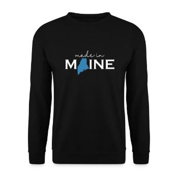 Made in Maine USA America - Unisex Sweatshirt - black - Front - Alina (178cm) & Michal (187cm)