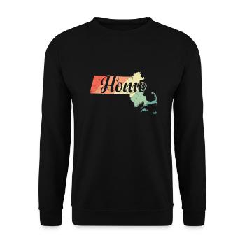 Massachusetts Accueil États-Unis Amérique - Sweat-shirt Unisexe - noir - Devant - Alina (178cm) & Michal (187cm)