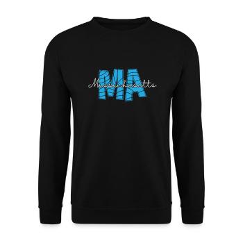 Massachusetts MA USA America - Unisex Sweatshirt - black - Front - Alina (178cm) & Michal (187cm)