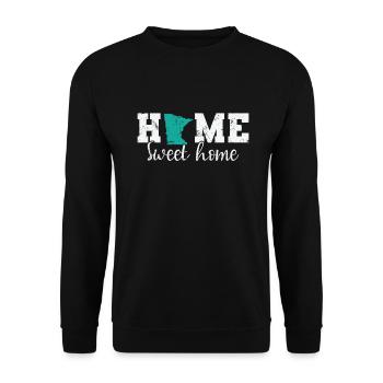 Minnesota Home sweet Home USA Amerika - Unisex Pullover - Schwarz - Vorne - Alina (178cm) & Michal (187cm)