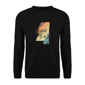 Mississippi Home Y'all USA America - Unisex Sweatshirt - black - Front - Alina (178cm) & Michal (187cm)