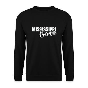Mississippi Girl USA America - Unisex Sweatshirt - black - Front - Alina (178cm) & Michal (187cm)