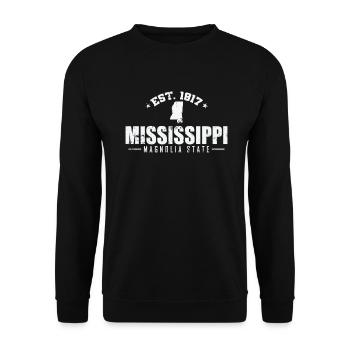 Mississippi Est. 1817 Magnolia State USA - Unisex Sweatshirt - black - Front - Alina (178cm) & Michal (187cm)