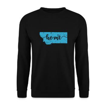 Montana Home USA America - Unisex Sweatshirt - black - Front - Alina (178cm) & Michal (187cm)