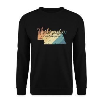 Nebraska Ce n’est pas pour tout le monde USA Amérique - Sweat-shirt Unisexe - noir - Devant - Alina (178cm) & Michal (187cm)