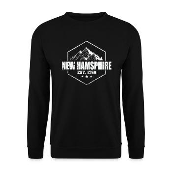 New Hampshire 1768 États-Unis Amérique - Sweat-shirt Unisexe - noir - Devant - Alina (178cm) & Michal (187cm)