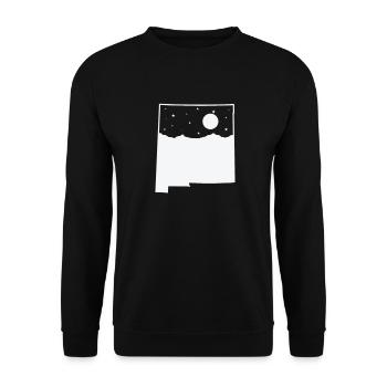 Lever de soleil au Nouveau-Mexique sur la carte États-Unis - Sweat-shirt Unisexe - noir - Devant - Alina (178cm) & Michal (187cm)