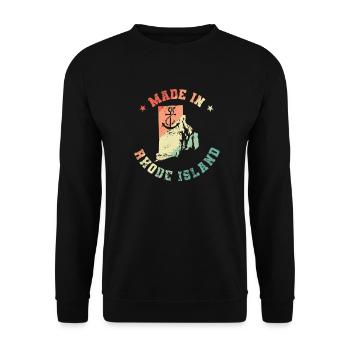 Fabriqué à Rhode Island États-Unis - Sweat-shirt Unisexe - noir - Devant - Alina (178cm) & Michal (187cm)