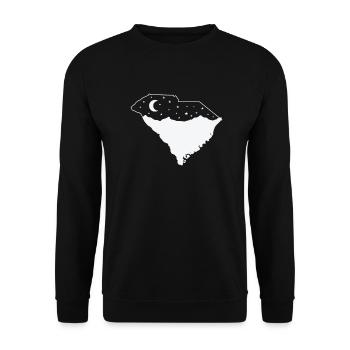 Carte de la Caroline du Sud avec Skyline USA - Sweat-shirt Unisexe - noir - Devant - Alina (178cm) & Michal (187cm)