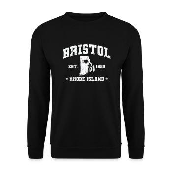 Rhode Island Bristol Est. 1680 États-Unis Amérique - Sweat-shirt Unisexe - noir - Devant - Alina (178cm) & Michal (187cm)