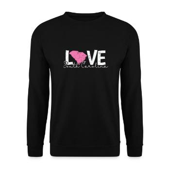 South Carolina Love USA America - Unisex Sweatshirt - black - Front - Alina (178cm) & Michal (187cm)