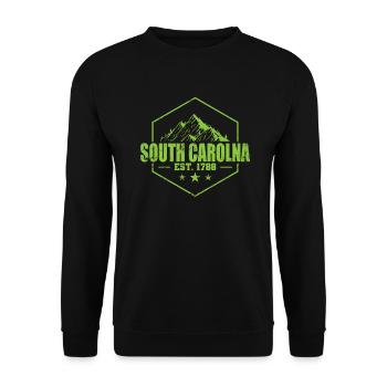 South Carolina Est. 1788 USA America - Unisex Sweatshirt - black - Front - Alina (178cm) & Michal (187cm)
