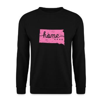 Dakota du Sud Accueil États-Unis Amérique - Sweat-shirt Unisexe - noir - Devant - Alina (178cm) & Michal (187cm)