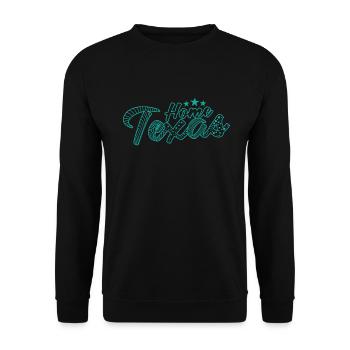 Home Texas USA Amerika Bundesstaat - Unisex Pullover - Schwarz - Vorne - Alina (178cm) & Michal (187cm)