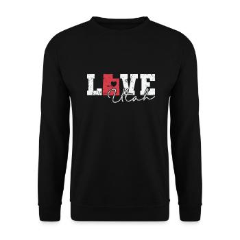 Utah Love États-Unis Amérique État - Sweat-shirt Unisexe - noir - Devant - Alina (178cm) & Michal (187cm)