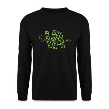 Virginia VA letter USA America - Unisex Sweatshirt - black - Front - Alina (178cm) & Michal (187cm)