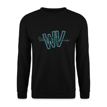 West Virginia WV Letters USA America - Unisex Sweatshirt - black - Front - Alina (178cm) & Michal (187cm)