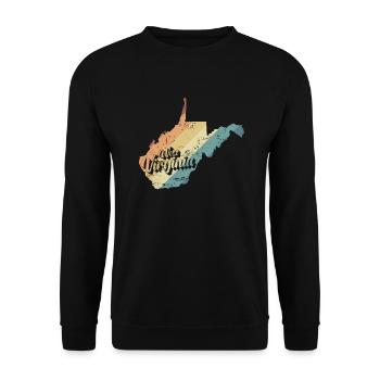West Virginia Map USA State - Unisex Sweatshirt - black - Front - Alina (178cm) & Michal (187cm)