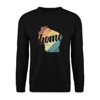 Wisconsin Accueil États-Unis Amérique État - Sweat-shirt Unisexe - noir - Devant - Alina (178cm) & Michal (187cm)