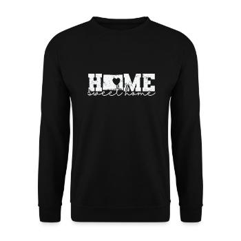 Wyoming Home Sweet Home États-Unis Amérique - Sweat-shirt Unisexe - noir - Devant - Alina (178cm) & Michal (187cm)