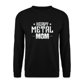 Heavy Metal Mom Music Band Genre - Unisex Sweatshirt - black - Front - Alina (178cm) & Michal (187cm)