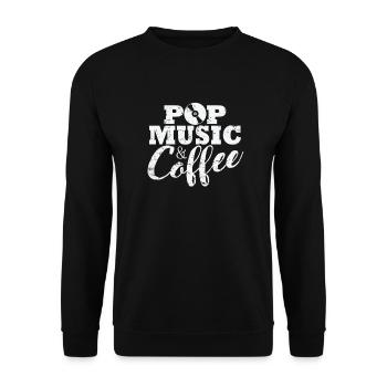 Pop Music and Coffee Singers Stars - Unisex Sweatshirt - black - Front - Alina (178cm) & Michal (187cm)
