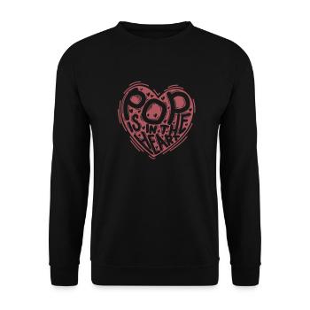 Pop is in the Heart Pop Music Singers Stars - Unisex Sweatshirt - black - Front - Alina (178cm) & Michal (187cm)