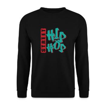 Street Hip Hop Musique Genre Rap Graffiti - Sweat-shirt Unisexe - noir - Devant - Alina (178cm) & Michal (187cm)