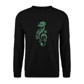clef avec Cappi genre musical Rap - Sweat-shirt Unisexe - noir - Devant - Alina (178cm) & Michal (187cm)