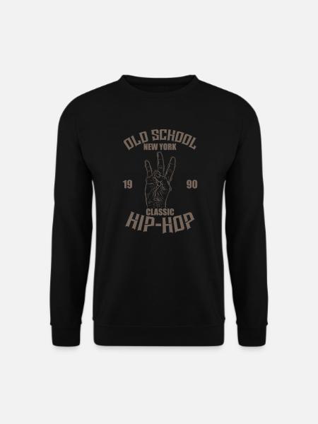 Old School New York 1990 Classic Hip Hop Rap - Unisex Pullover - Schwarz